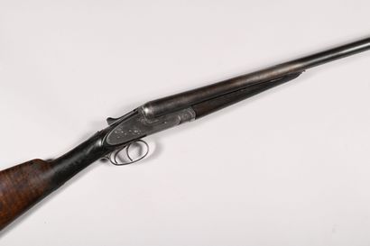 Joseph Lang & his 12-gauge side-by-side rifle...