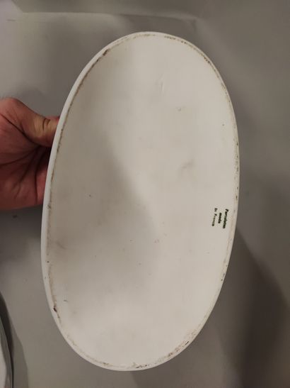 White porcelain boar terrine. Length: 24...