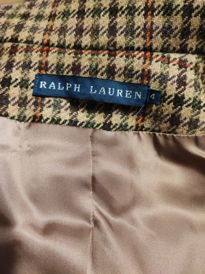 RALPH LAUREN. Women's check wool jacket,...