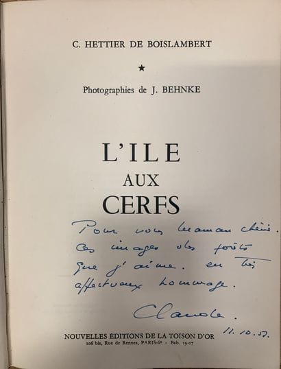 Claude HETTIER DE BOISLAMBERT. L'île aux...