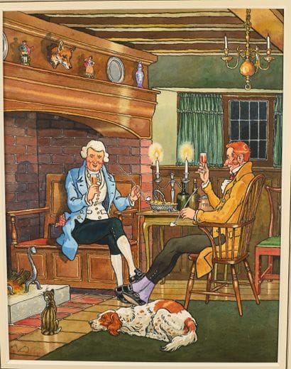 Harry ELIOTT (1882-1959). Discussion au coin...