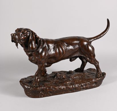 Jules MOIGNIEZ ( 1835 - 1894). Le basset....