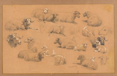 Jules Bertrand GELIBERT (1834-1916). Study...