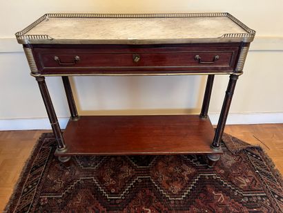 Mahogany veneered sideboard with brass fillets
Circa...