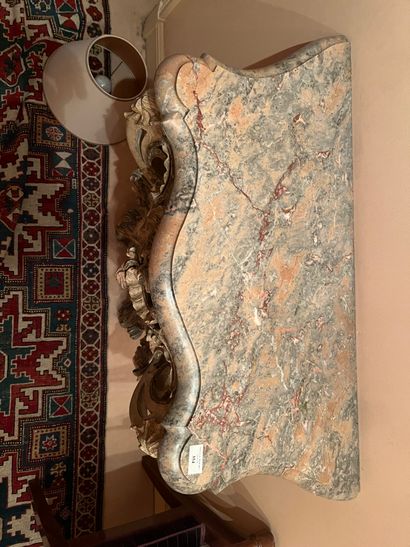 Small Rocaille lacquered console 
Louis XV...