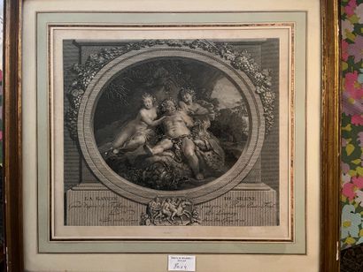 Four engravings after Fragonard