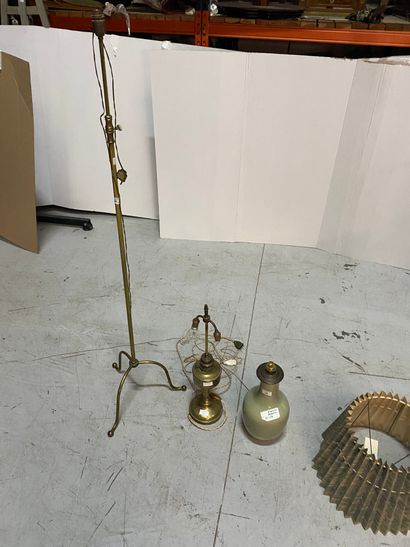 Lot: celadon green ceramic baluster vase...