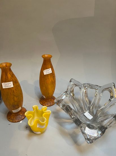 Set of glassware comprising a narrow-necked...