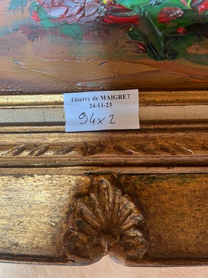 M. de REBEVAL
Bouquet
Oil on canvas signed...
