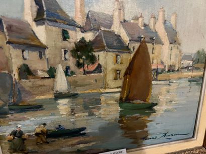 Lot comprising an oil on panel depicting...