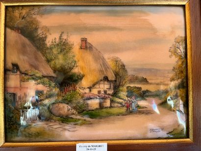 Lot of frames: 
20th-century Ecolde Barques...