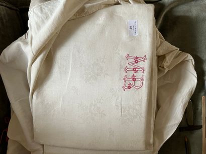 Lot of household linen including sheets,...