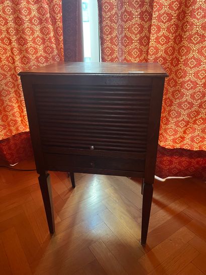 Four mahogany gondola-back chairs
Worn
Natural...
