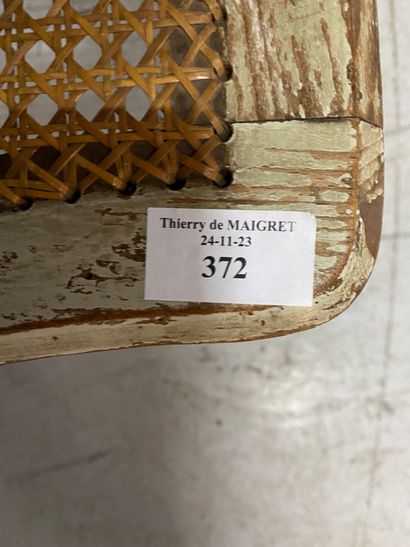 Wooden chair carved with acanthus, rocailles...
