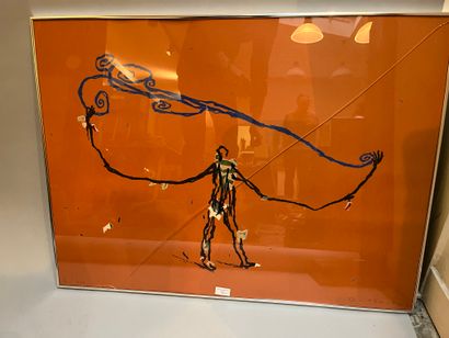 Set of modern lithographs including 
Personnage...