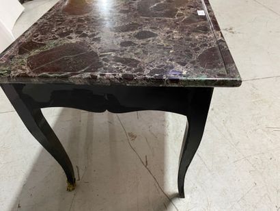 Pair of coffee tables in black lacquered...