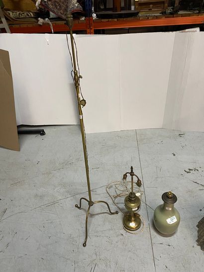 Lot: celadon green ceramic baluster vase...