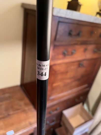 Tripod floor lamp in black lacquered metal...