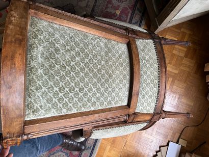 Natural wood Bergère
Louis XVI style
Blue...