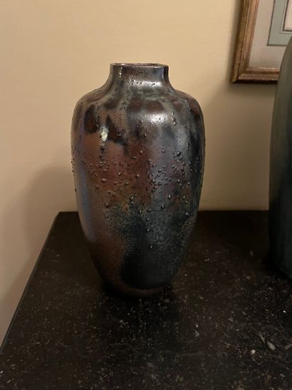 Lot of five stoneware vases including Delphin...