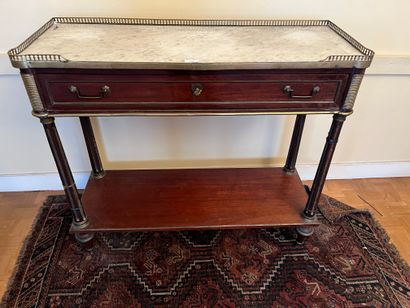 Mahogany veneered sideboard with brass fillets
Circa...