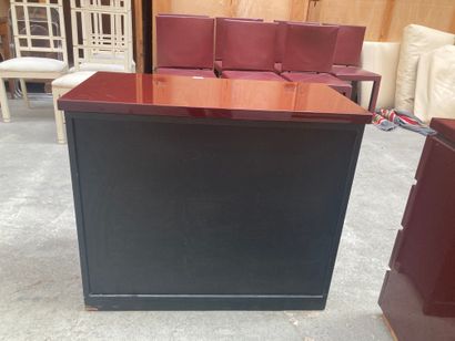 Pair of chests of drawers in chromed metal...