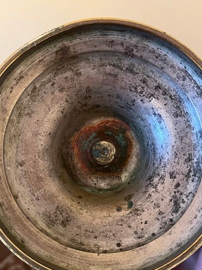Holy water bucket in stamped metal, formerly...