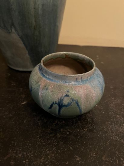 Lot of five stoneware vases including Delphin...