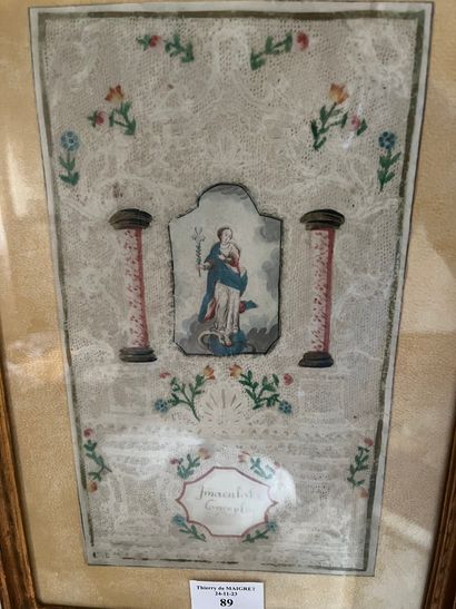 Ex Voto in pierced and gouache paper
Immaculate...