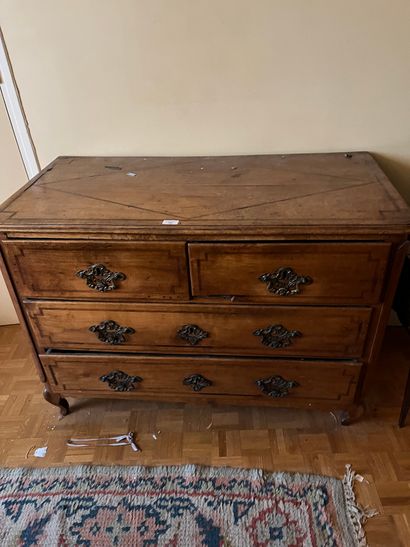 Chest of drawers with three rows of drawers...