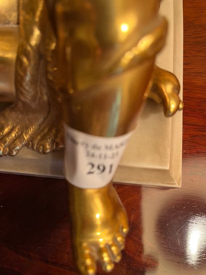 Putto flute player 
Bronze 
Louis XVI style...