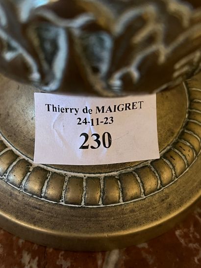 Holy water bucket in stamped metal, formerly...