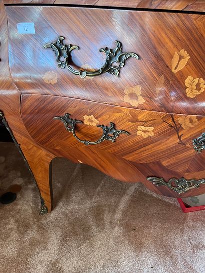 Veneered chest of drawers with two drawers,...
