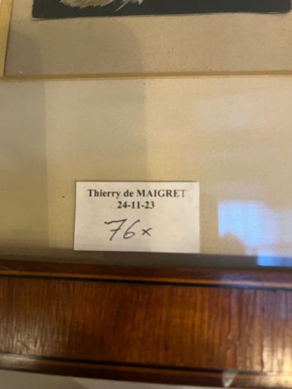 Lot of frames including engraving of a river...
