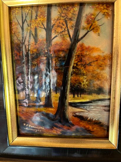 Lot of frames: 
20th-century Ecolde Barques...