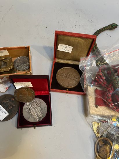 Large batch of medals and badges, one......