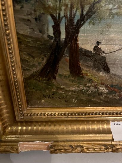 Lot of two frames including 
View of Venice,...