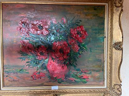 M. de REBEVAL
Bouquet
Oil on canvas signed...