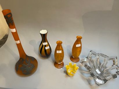 Set of glassware comprising a narrow-necked...