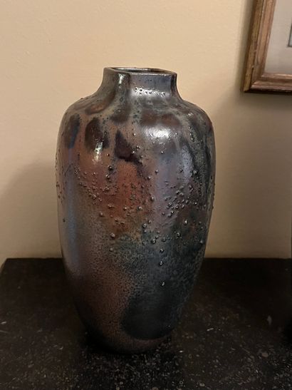 Lot of five stoneware vases including Delphin...