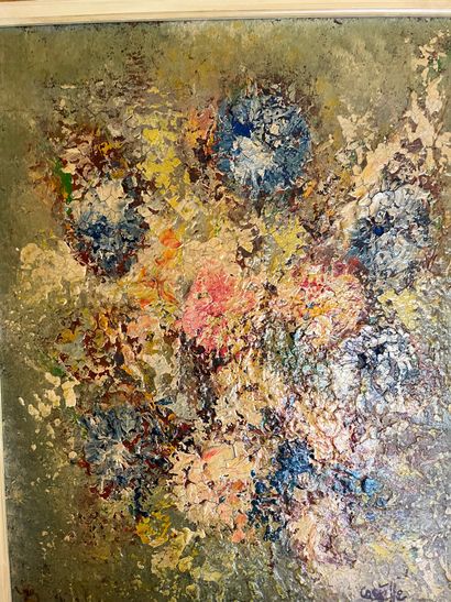 M. de REBEVAL
Bouquet
Oil on canvas signed...