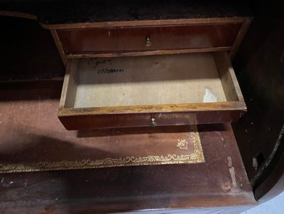 Cylinder desk in veneered wood, cylinder...