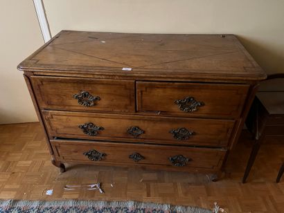 Chest of drawers with three rows of drawers...