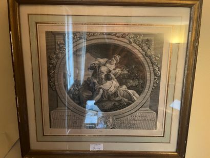 Four engravings after Fragonard
