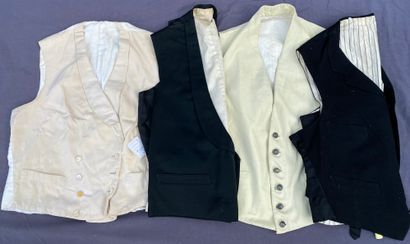 Lot including:
4 tails, 1 jacket in black...