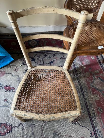 Child's caned armchair
Louis XV style
H:...