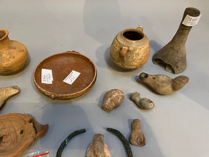 Lot of objects in the Antique style: two...