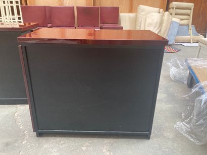 Pair of chests of drawers in chromed metal...