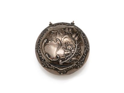Poudrier pendentif en argent 800 millièmes...