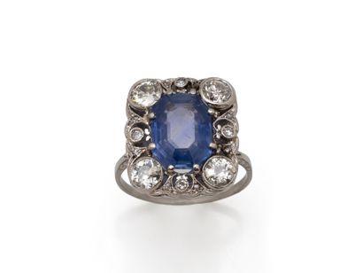 850 thousandth platinum ring set with an...